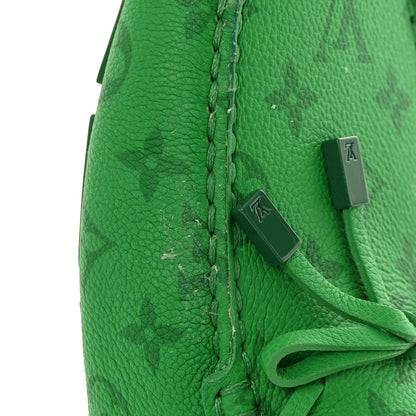 Louis Vuitton Grained Calfskin Monogram Mens Driver Moccasin Loafers 10 Green 13 of 13