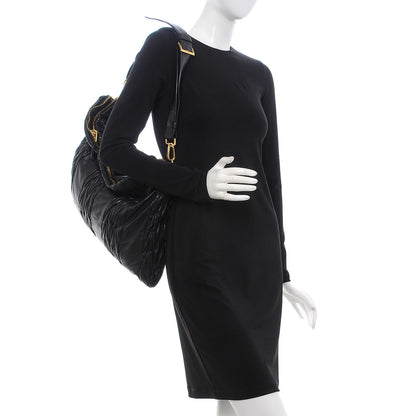 Miu Miu Nappa Matelasse Patchwork Shoulder Bag Black 2 of 8