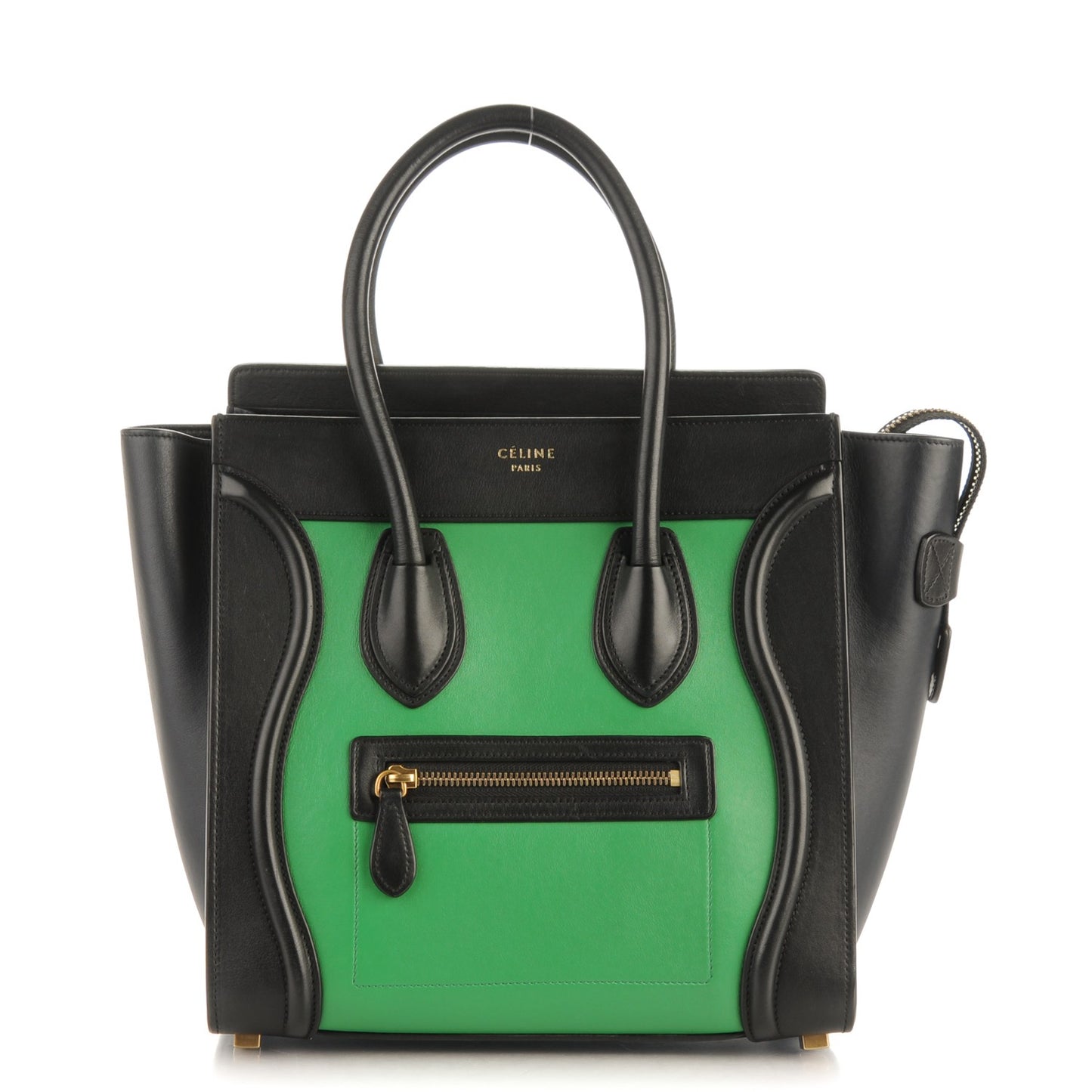 Smooth Calfskin Micro Bi-Color Luggage Grass