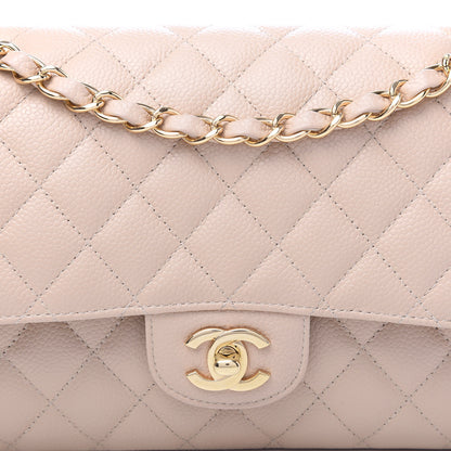 Chanel Caviar Quilted Medium Double Flap Beige 10 of 11