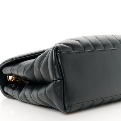 Saint Laurent Calfskin Y Quilted Monogram Medium Loulou Chain Satchel Black 10 of 11