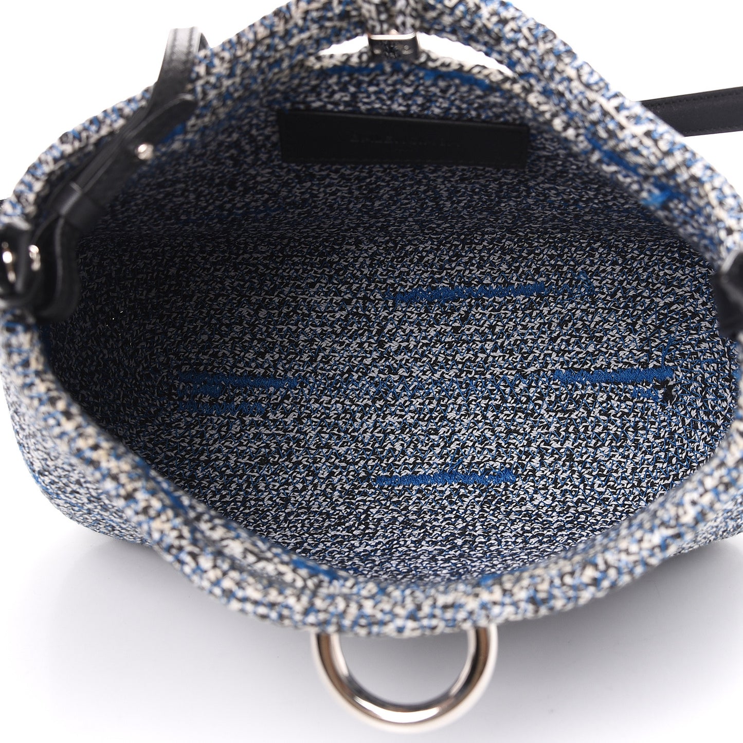 Tweed Toggle Convertible Tote Bleu