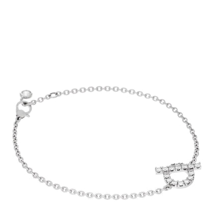 Hermes 18K White Gold Diamond Finesse Bracelet LG 1 of 4