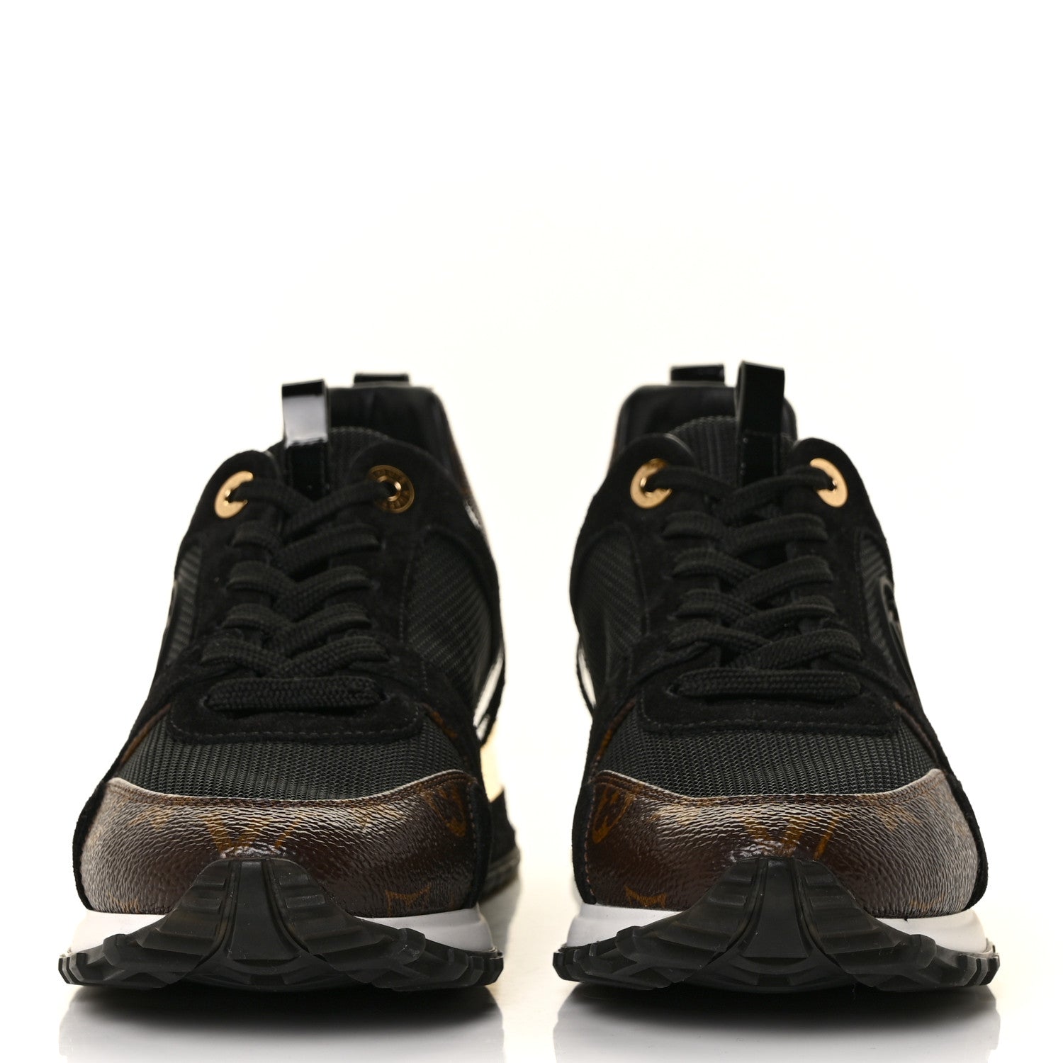 Louis Vuitton Suede Monogram Run Away Sneakers 37.5 Black 2 of 7