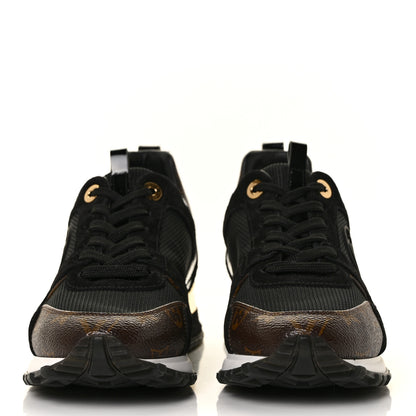 Louis Vuitton Suede Monogram Run Away Sneakers 37.5 Black 2 of 7