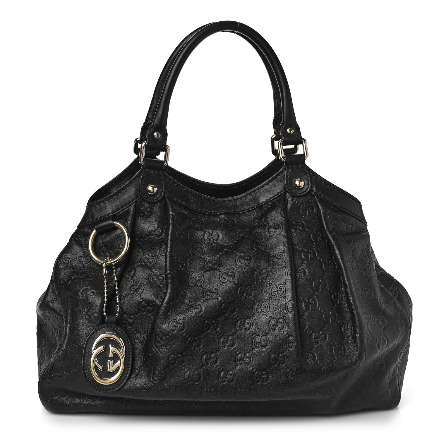 Gucci Guccissima Medium Sukey Tote Black 1 of 10