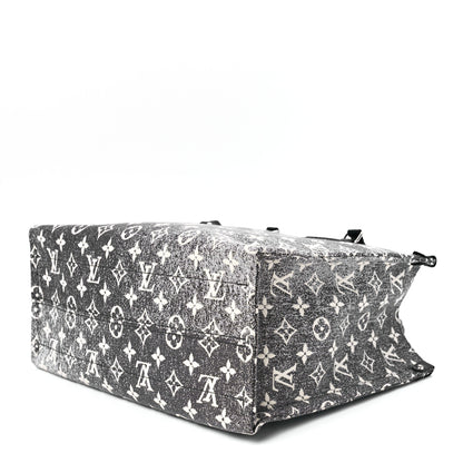 Louis Vuitton Monogram Jacquard Denim Onthego MM Black 8 of 11