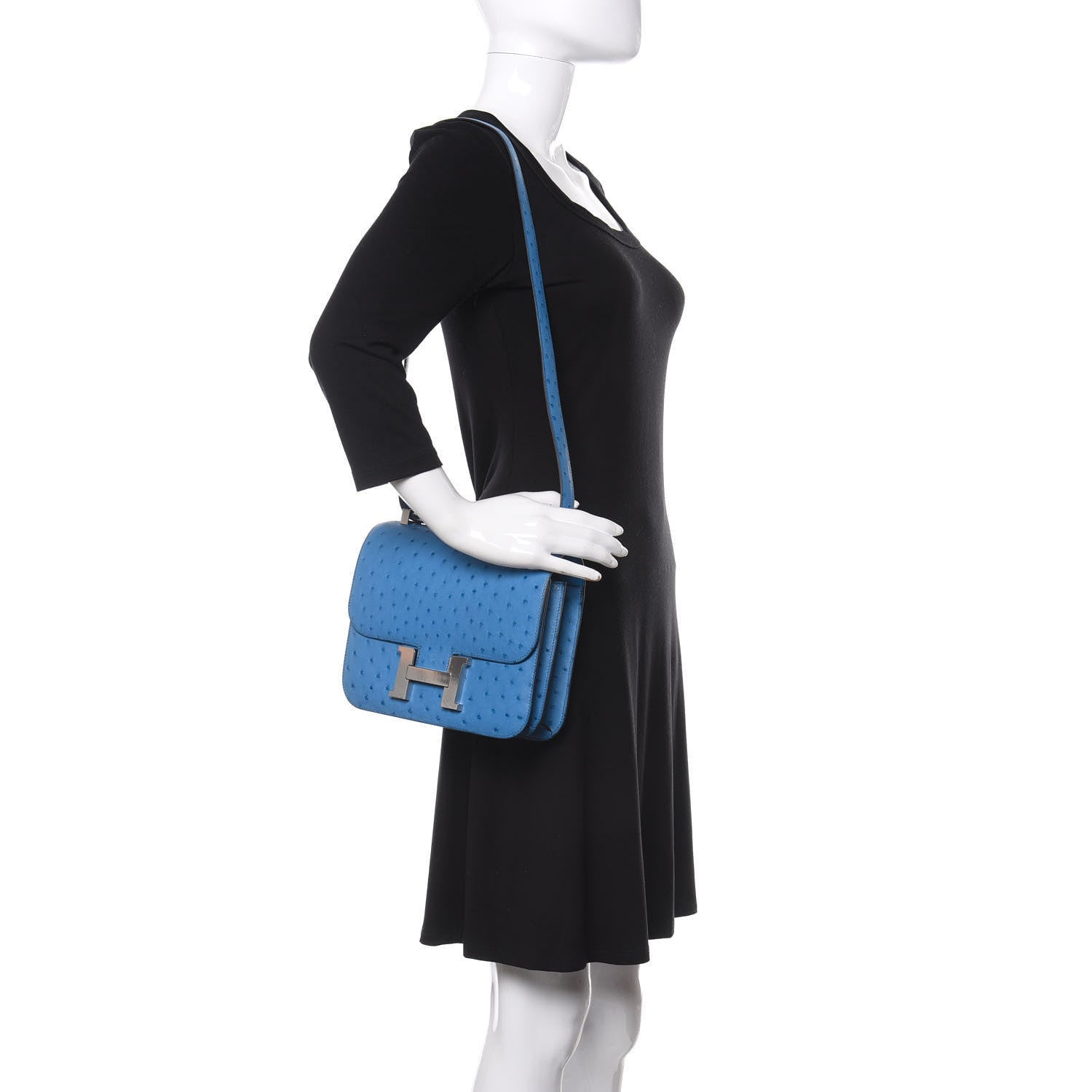 Hermes Ostrich Constance 24 Mykonos 2 of 11
