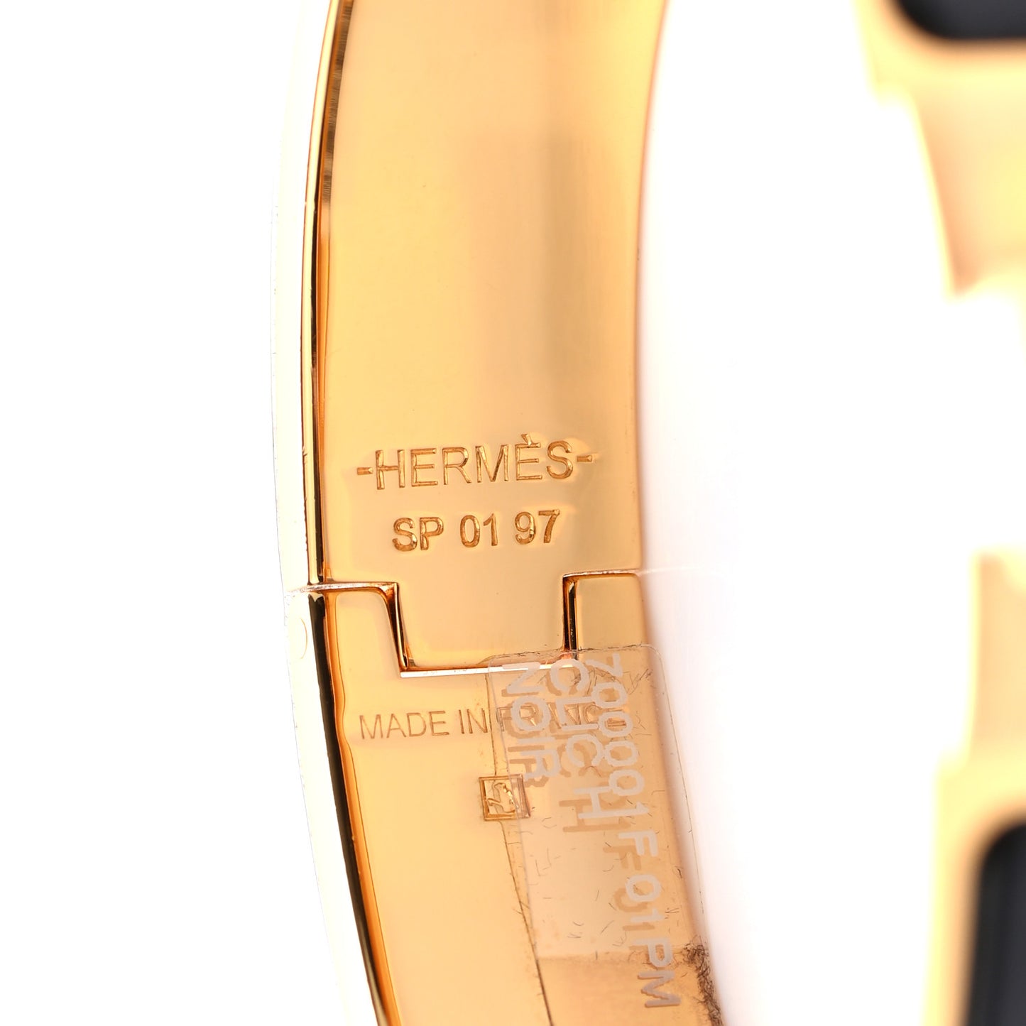 Enamel Narrow Clic Clac H Bracelet PM Black