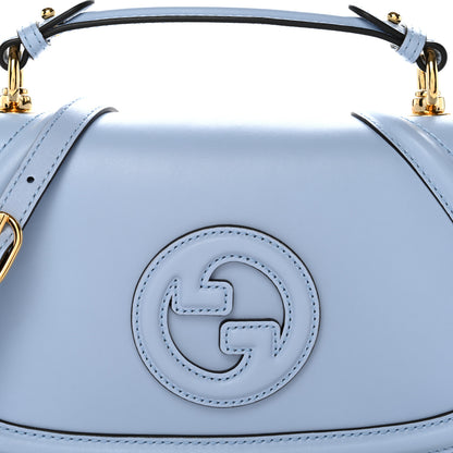 Gucci Roxy Calfskin Medium Blondie Top Handle Bag Cloudy Blue 8 of 10