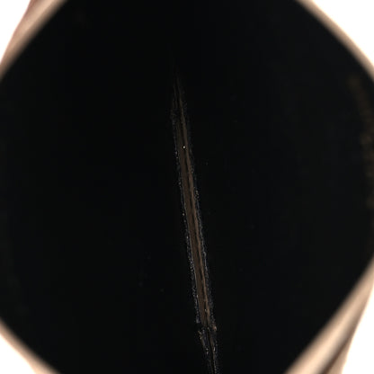 Saint Laurent Grain De Poudre Matelasse Chevron Monogram Credit Card Case Dark Beige 5 of 7