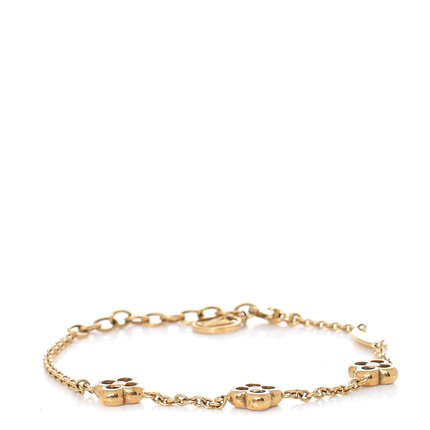 Brass Flower Full Bracelet Gold