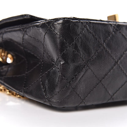 Chanel Aged Calfskin Quilted 2.55 Reissue Mini Flap Black 12 of 14