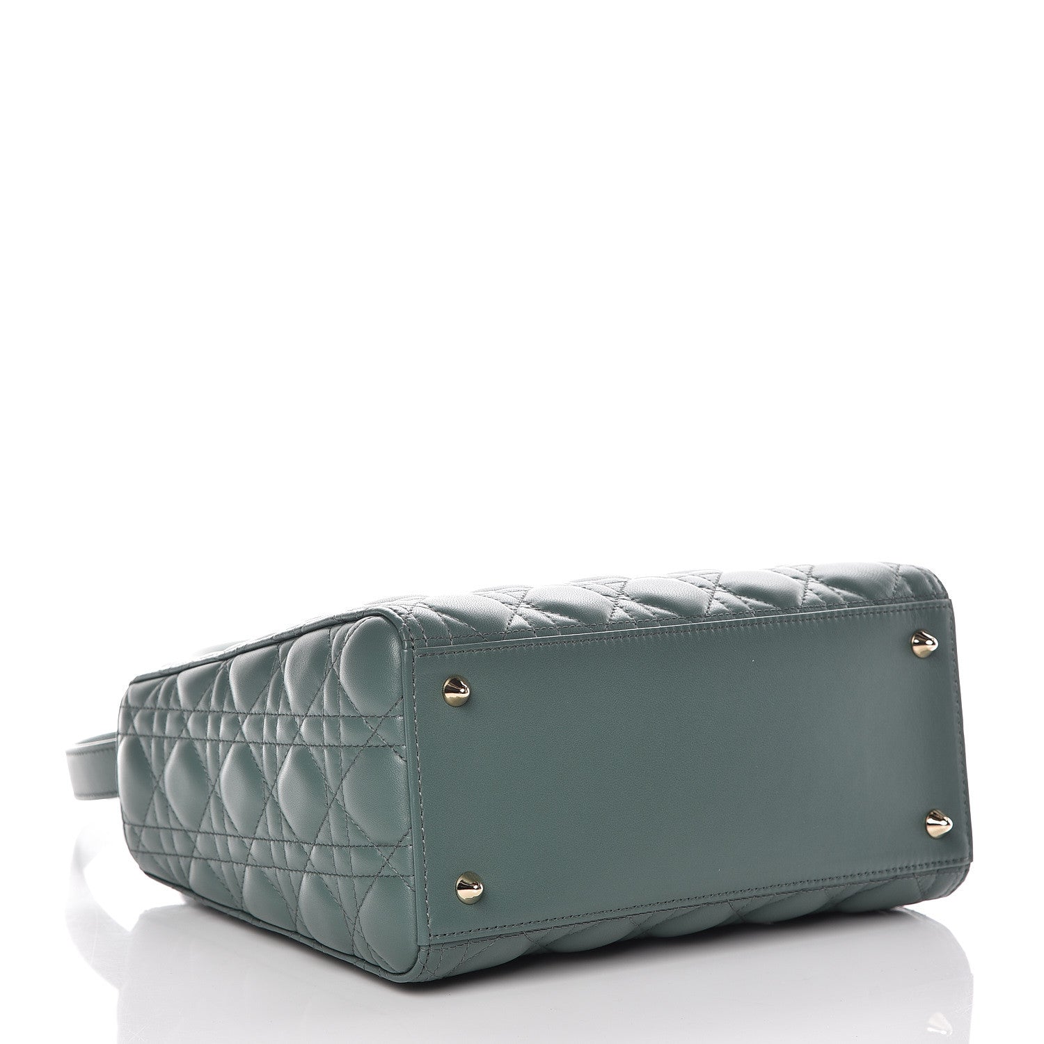 Christian Dior Lambskin Cannage Medium Lady Dior Storm Blue 4 of 10