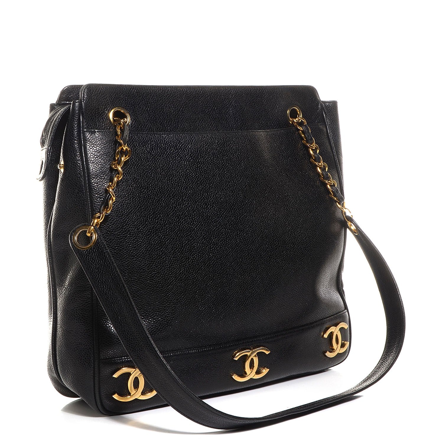 Chanel Caviar CC Shoulder Bag Black 3 of 8
