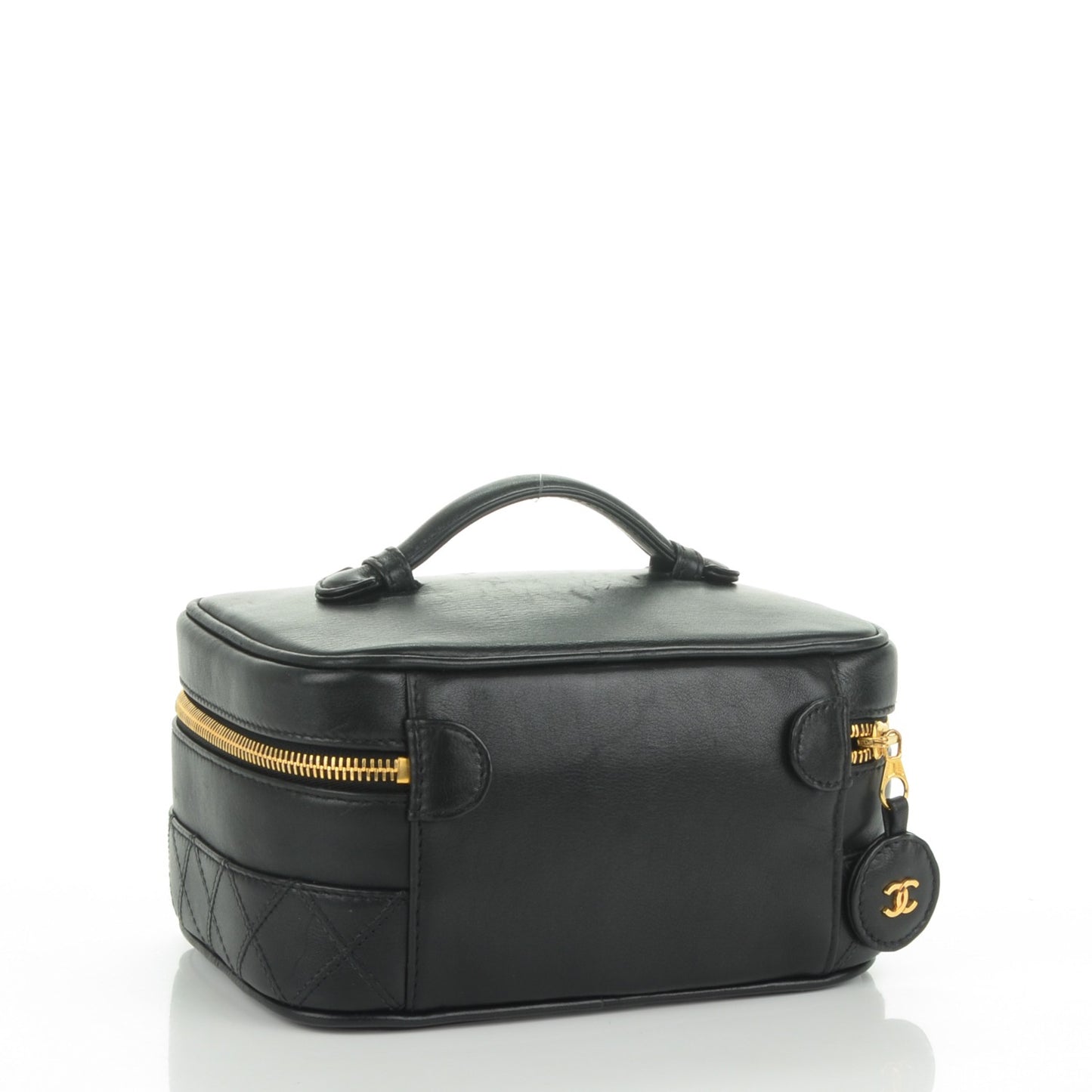 Calfskin Vanity Cosmetic Case Black