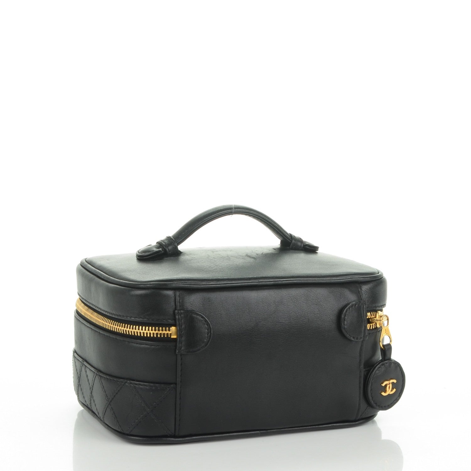 Chanel Calfskin Vanity Cosmetic Case Black 3 of 8