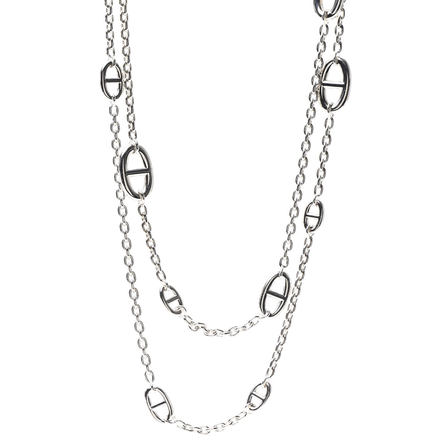 Hermes Sterling Silver Farandole Necklace 120 1 of 5