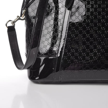 Gucci Patent Microguccissima Medium Nice Top Handle Dome Bag Black 15 of 15