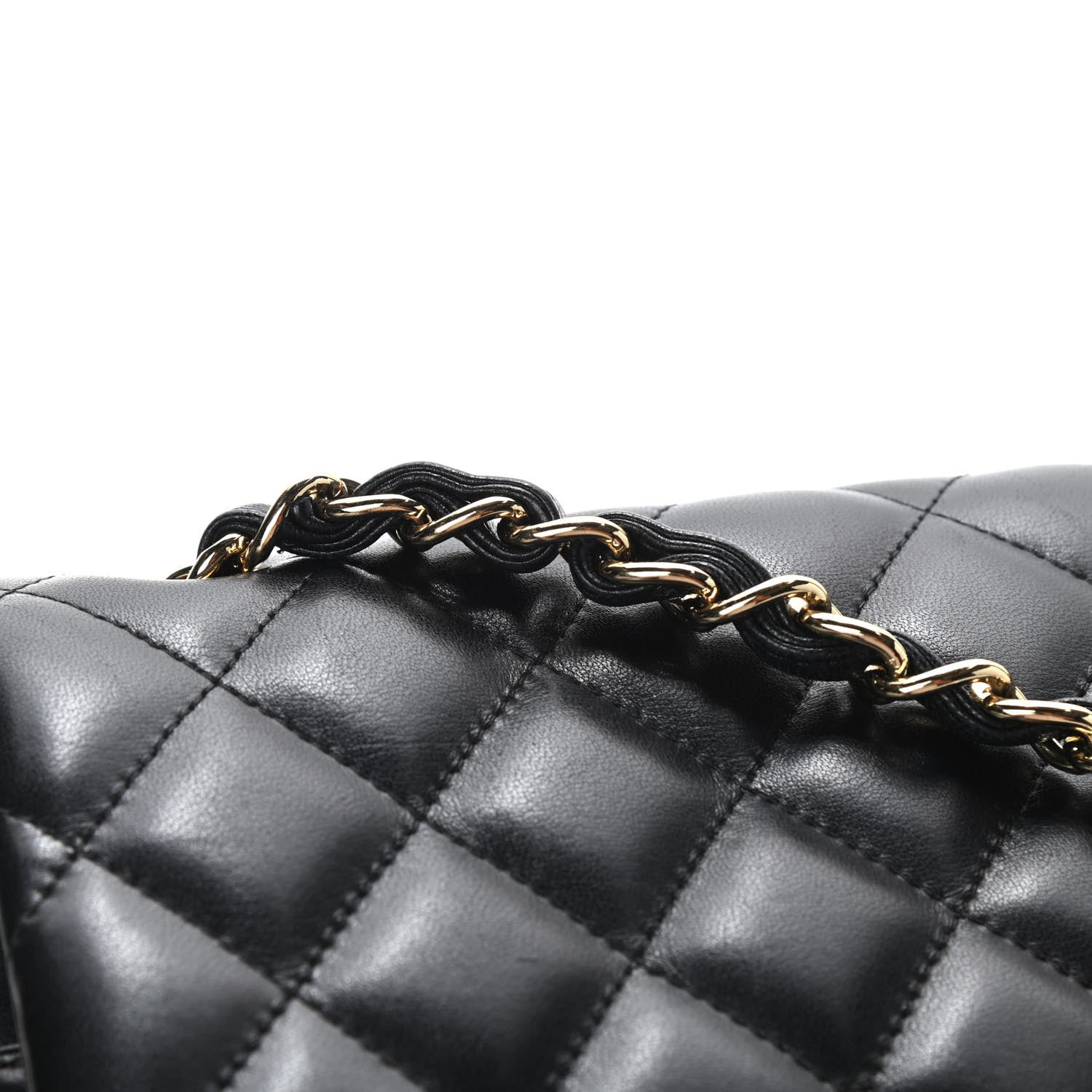 Chanel Lambskin Quilted Jumbo Double Flap Black 12 of 13