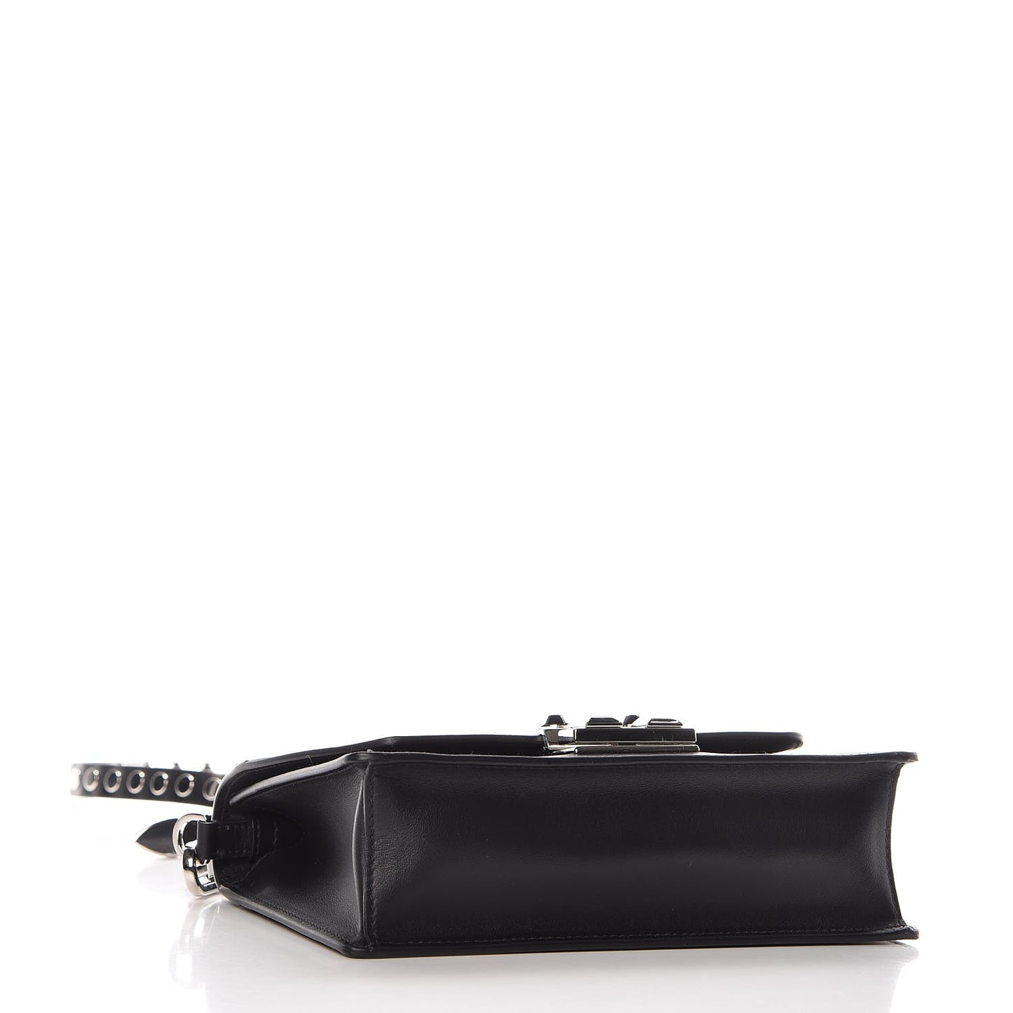 City Calfskin Saffiano Racing Logo Elektra Shoulder Bag Black Verde