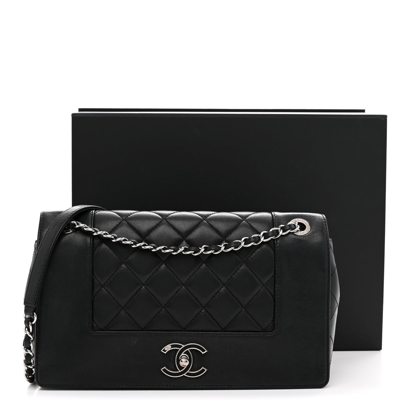 Sheepskin Quilted Vintage Mademoiselle Flap Black
