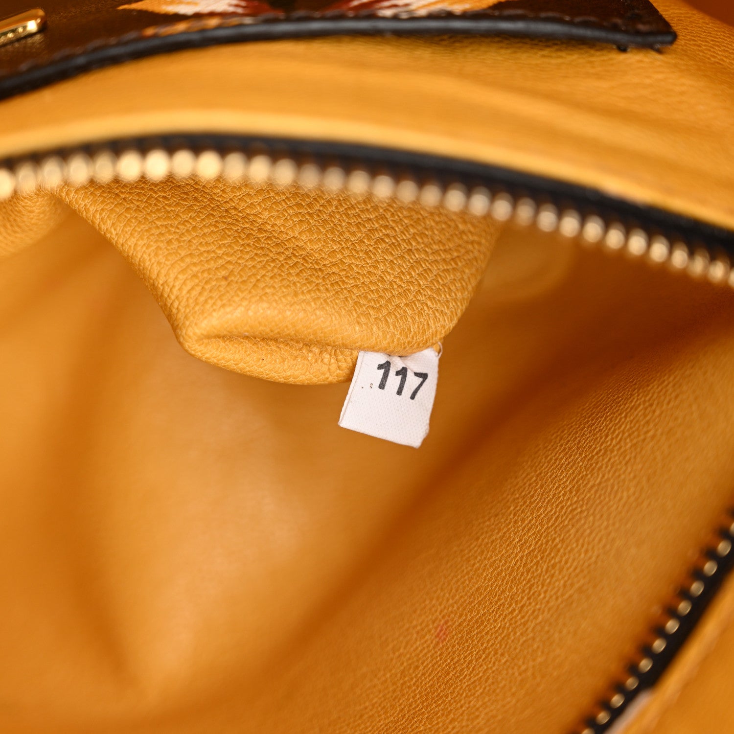 Prada Saffiano Print Top Handle Brown Multicolor 6 of 16