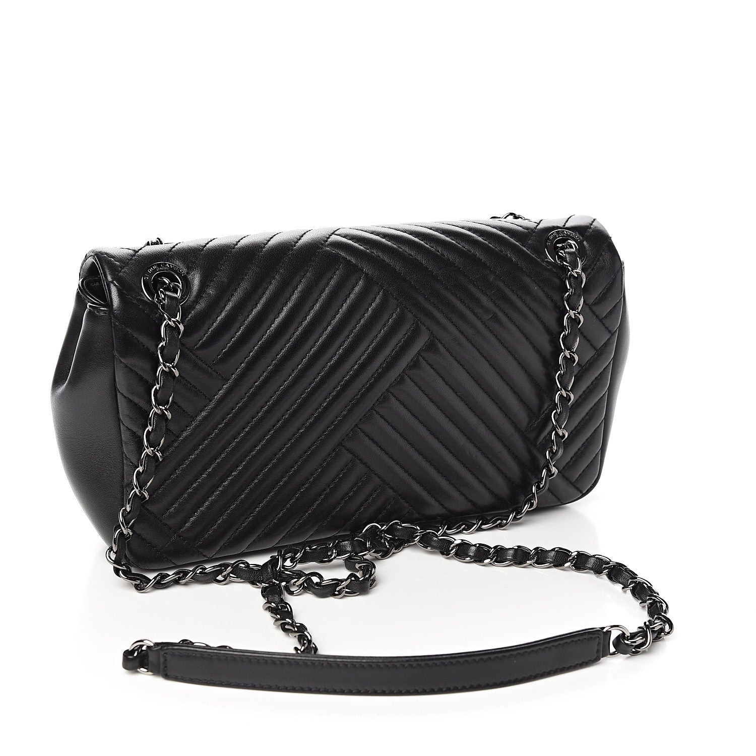 Chanel Lambskin Medium CC Crossing Flap Black 2 of 10