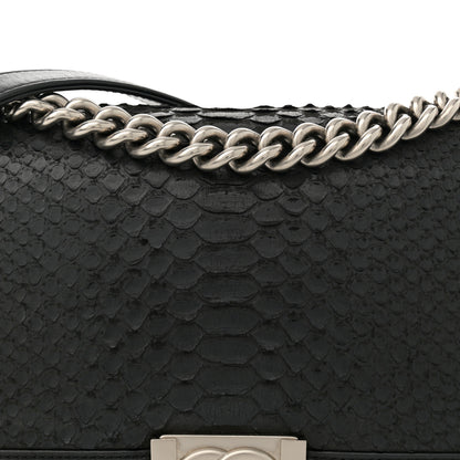 Chanel Snakeskin Medium Boy Flap Black 8 of 16