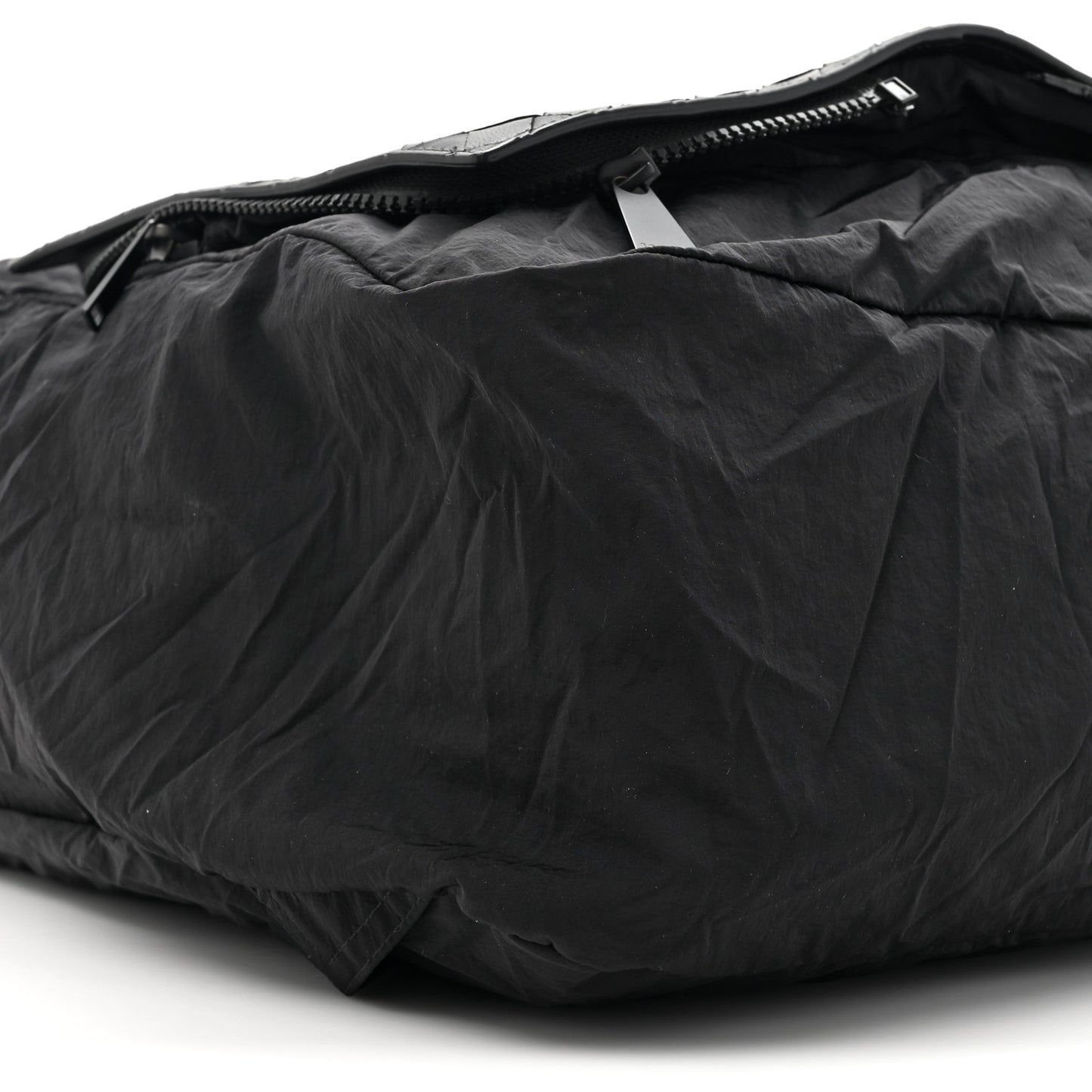 Nappa Nylon Intreccio Packable Backpack Black