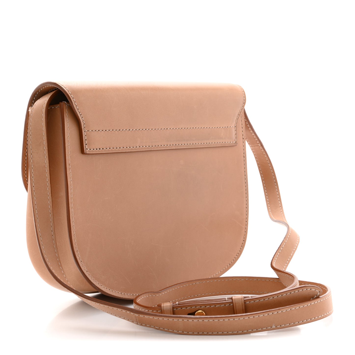 Smooth Vintage Calfskin Monogram Medium Kaia Satchel Gold