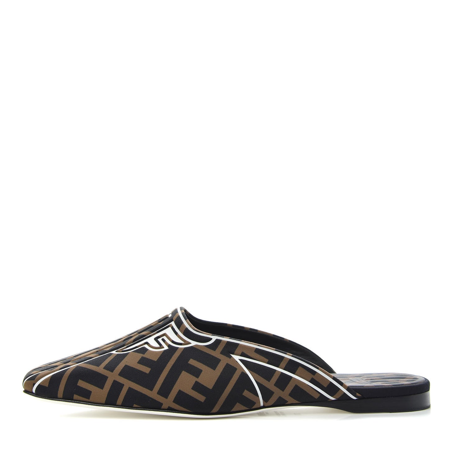 Lycra Film FF FFreedom Flat Mules 38 Tobacco Moro White