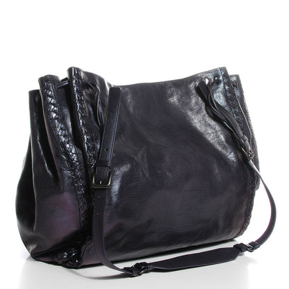 Bottega Veneta Iridescent Shiny Calf Scarabee Crossbody Bag Ink 3 of 8