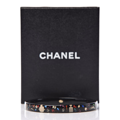Chanel Lucite Glitter CC Bangle Black 5 of 5