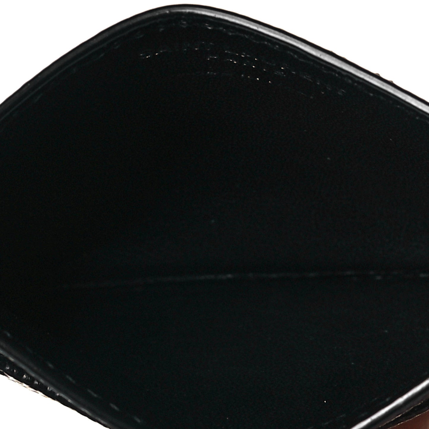 Grain De Poudre Matelasse Chevron Monogram Credit Card Case Black