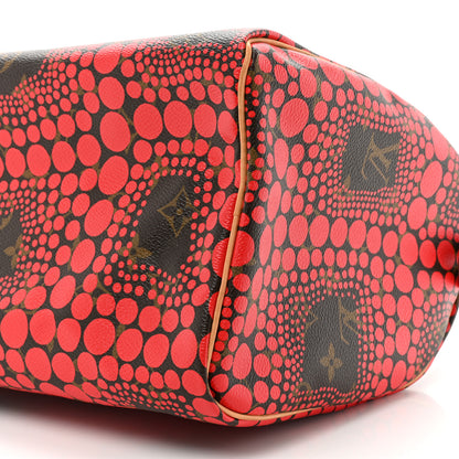 Louis Vuitton Monogram Kusama Town Speedy 30 Red 7 of 16