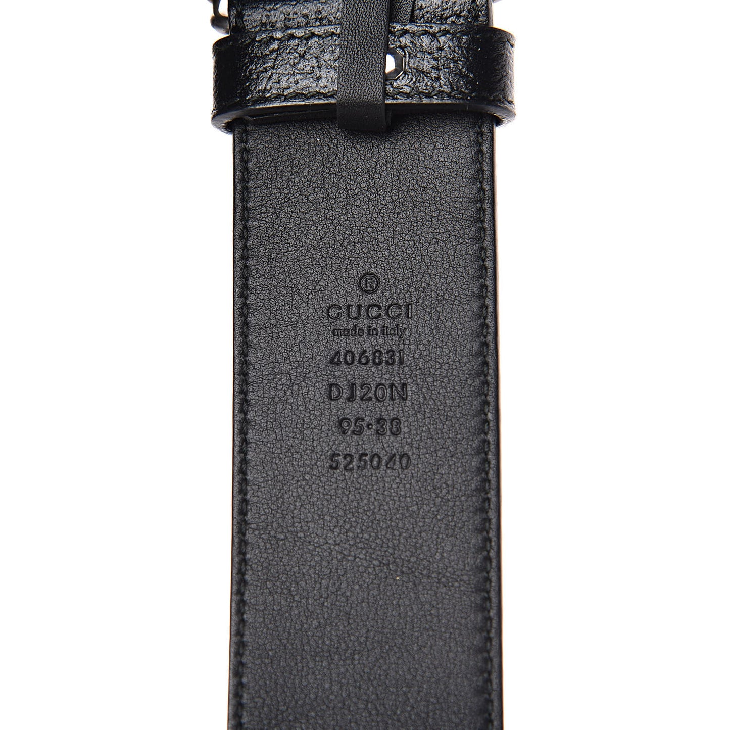 Textured Dollar Calfskin Nickel Double G 40mm Belt 95 38 Black