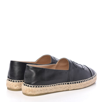 Chanel Lambskin CC Espadrilles 39 Black 4 of 8
