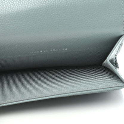 Chanel Caviar Quilted Flap Card Holder Wallet Dark Grey 5 of 8
