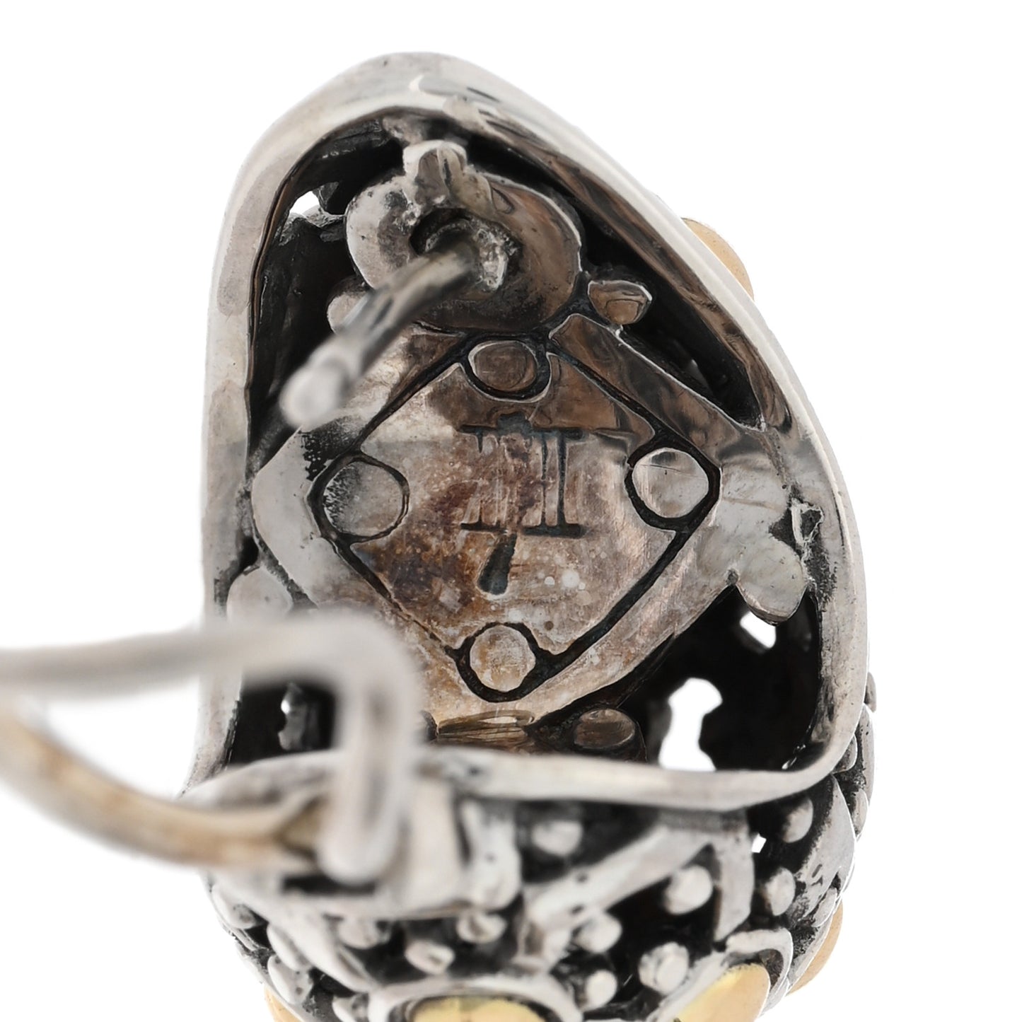 Sterling Silver 18K Yellow Gold Jaisalmer Dot Buddha Belly Earrings