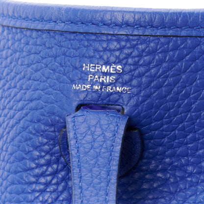 Hermes Taurillon Clemence Evelyne TPM Bleu Electrique 6 of 10