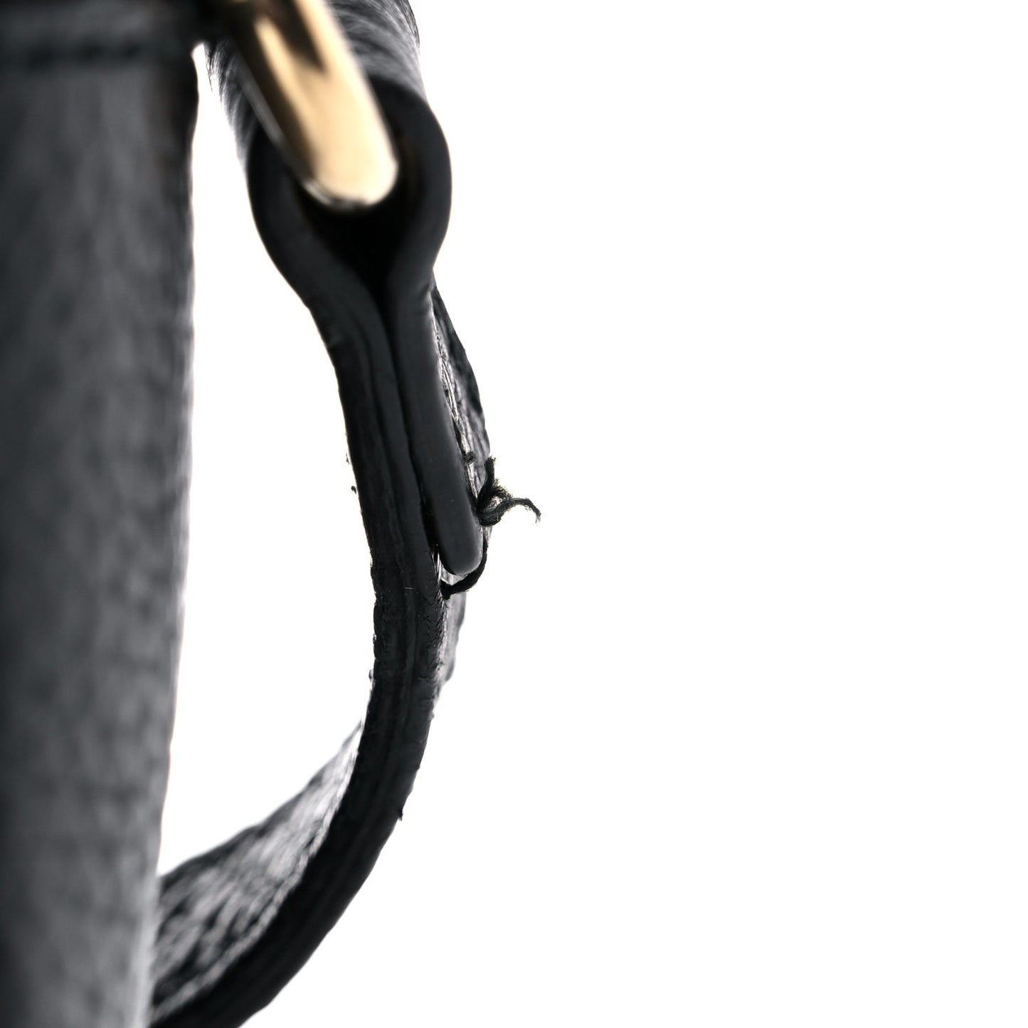 Pebbled Calfskin Small Soho Disco Bag Black