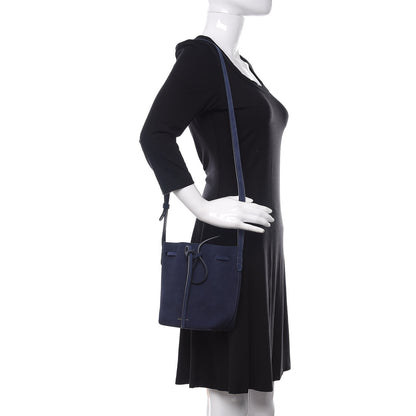 Mansur Gavriel Suede Mini Mini Bucket Bag Blu 2 of 9