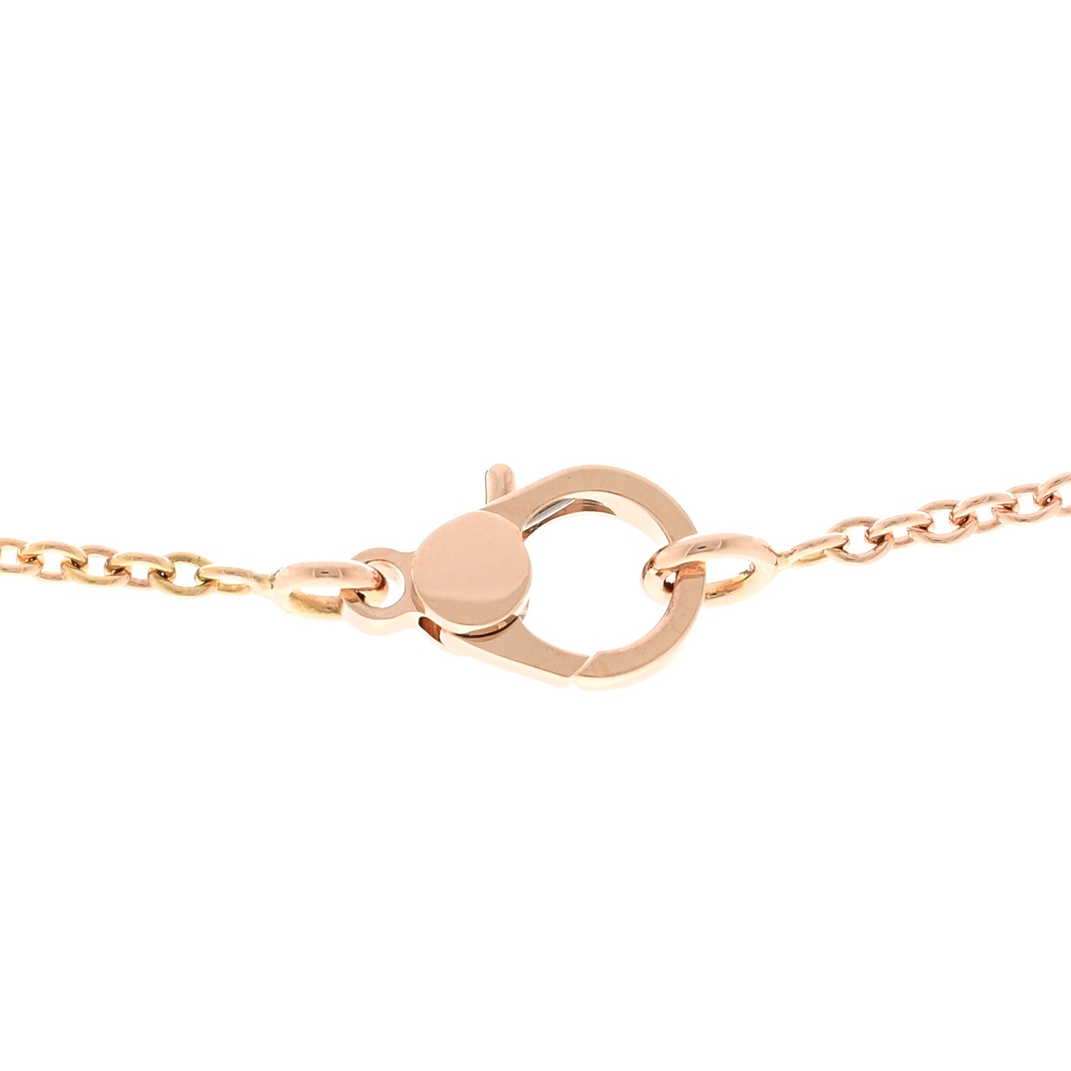 Hermes 18K Rose Gold Diamond Finesse Pendant Necklace 5 of 6