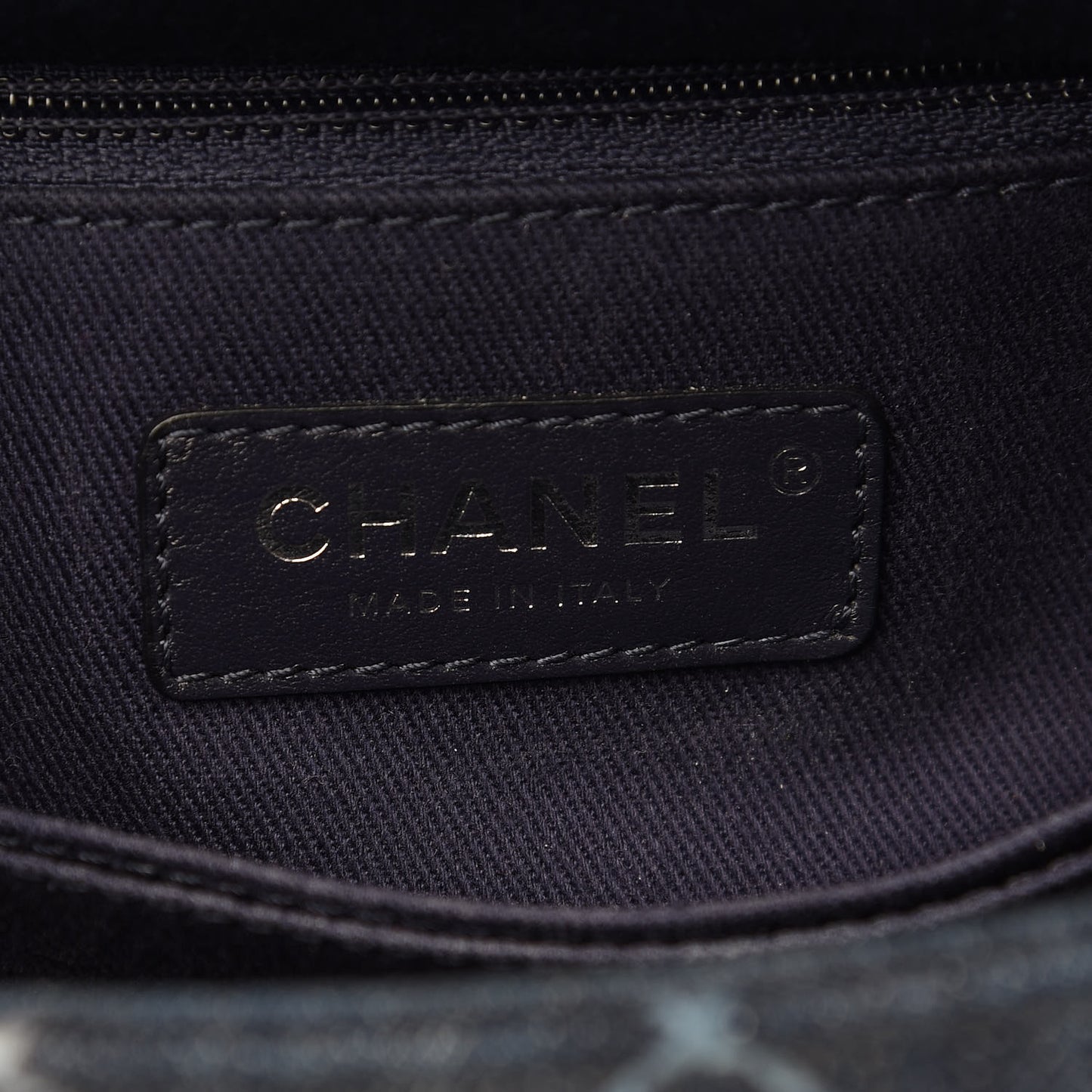 Denim Quilted Mini Coco Handle Flap Blue
