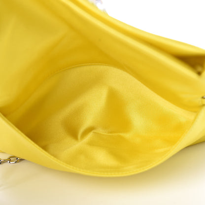 Jimmy Choo Satin Crystal Titania Clutch Fluo Yellow 5 of 9