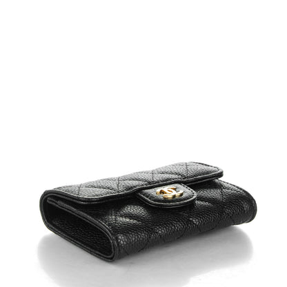 Chanel Caviar Quilted Flap Card Holder Black 4 of 16