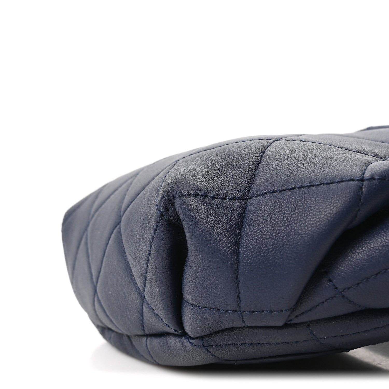 Chanel Lambskin Quilted Resin Bi-Color Waist Bag Fanny Pack Navy