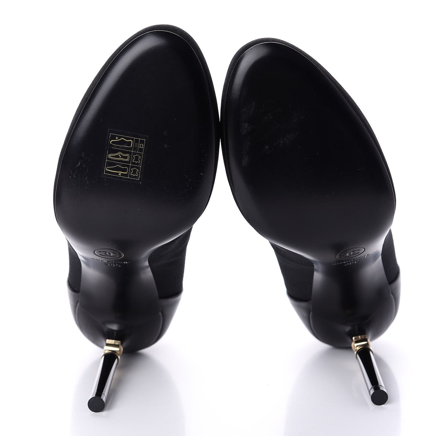 Grosgrain Lambskin CC Pumps 38 Black