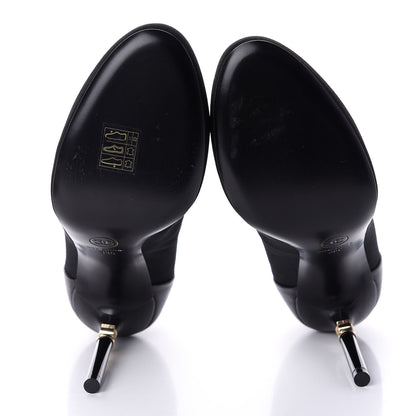 Chanel Grosgrain Lambskin CC Pumps 38 Black 5 of 10